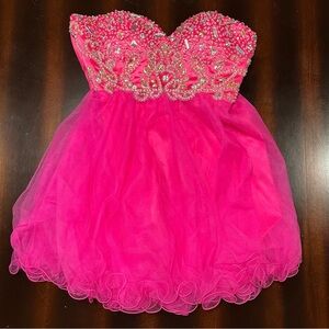 Strapless Mini Formal Dress